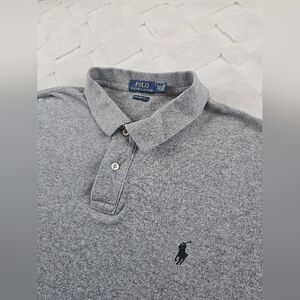 Polo by Ralph Lauren Classic Fit Polo Shirt Mens 2XL Solid Gray Formal Preppy